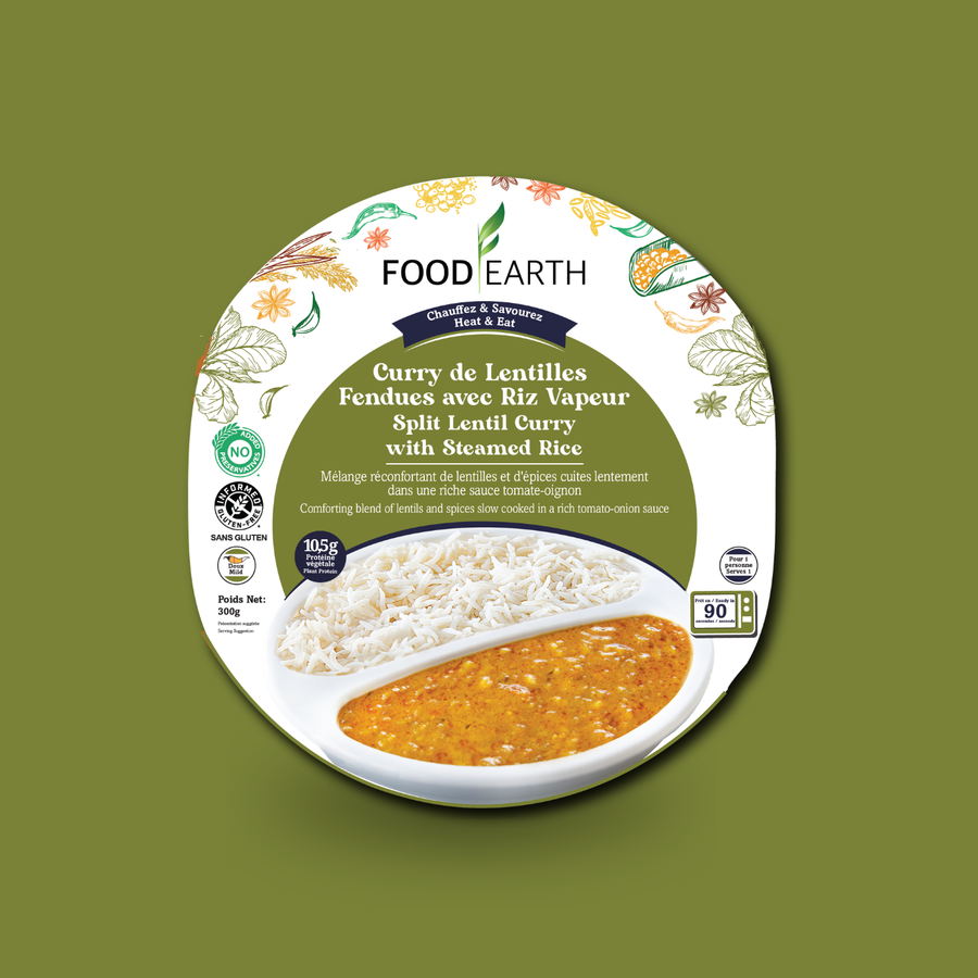 Curry de Lentilles Fendues Riz Vapeur