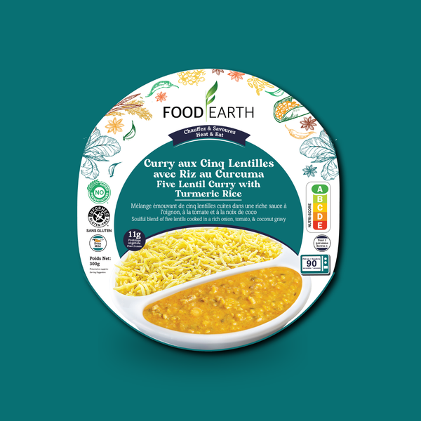 Curry aux Cinq Lentilles Riz Curcuma