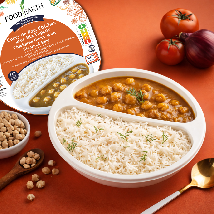 Curry de Pois Chiches Riz Vapeur