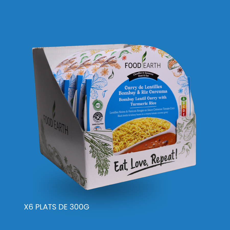 Curry de Lentilles Bombay Riz Curcuma