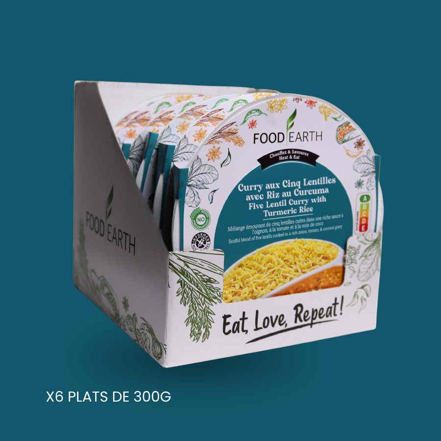 Curry aux Cinq Lentilles Riz Curcuma