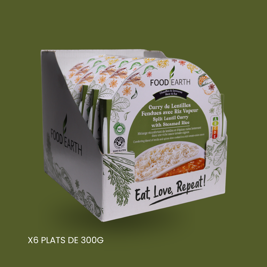 Curry de Lentilles Fendues Riz Vapeur