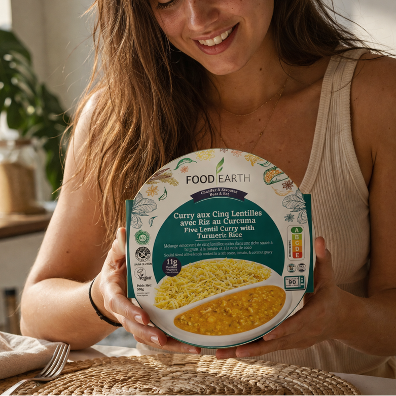 Curry aux Cinq Lentilles Riz Curcuma