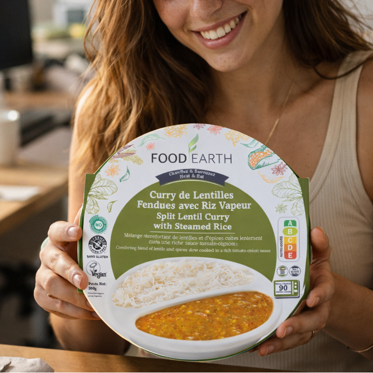 Curry de Lentilles Fendues Riz Vapeur