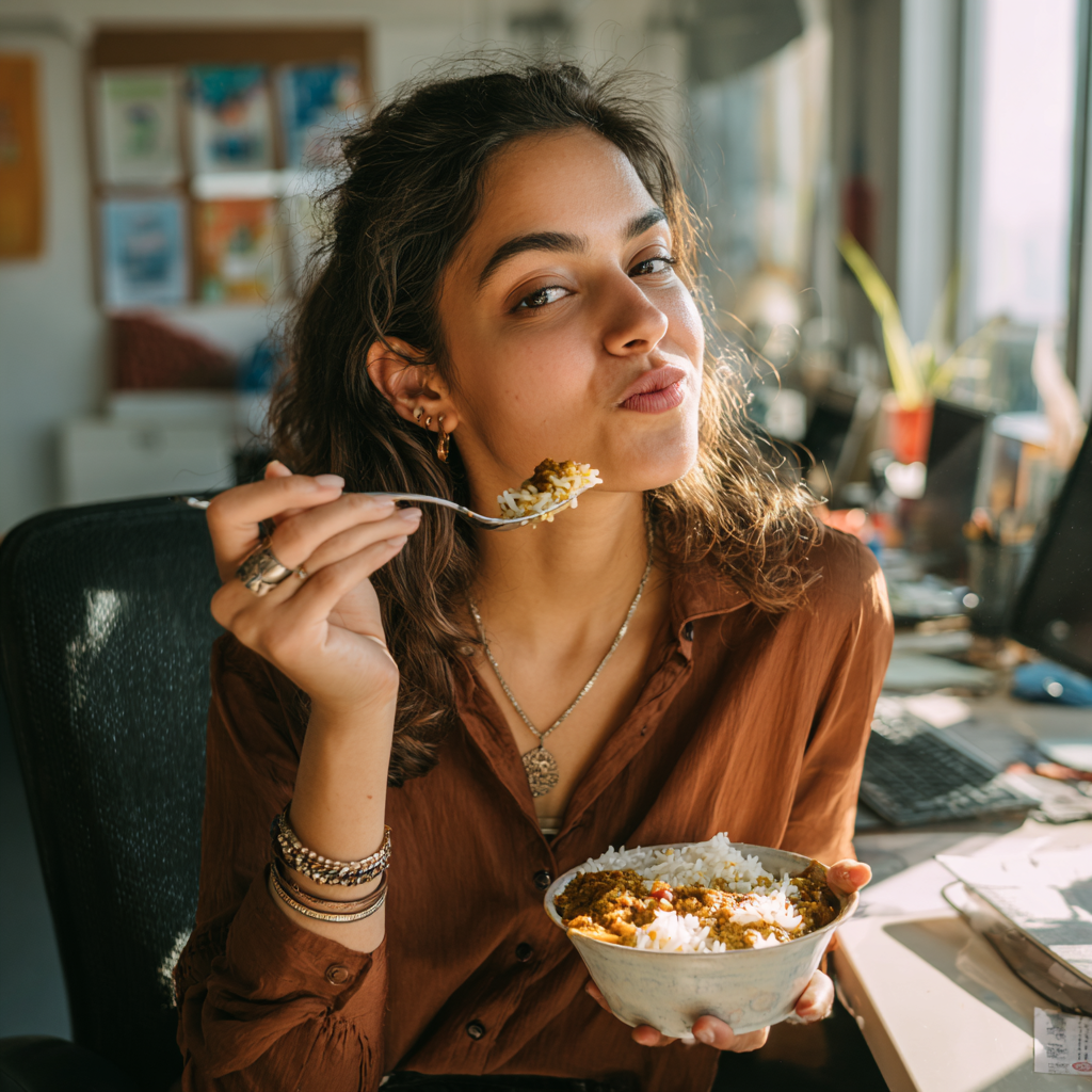 Curry de Pois Chiches Riz Vapeur